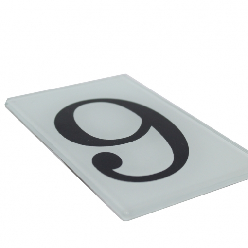 Numeral de Vidro - Nove