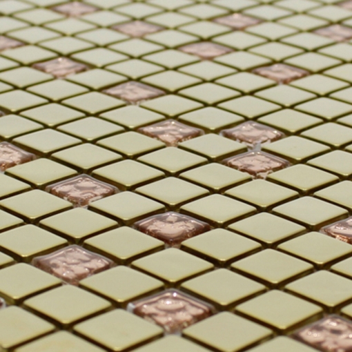 Pastilha de Metal MIX Vidro - Mescla Ouro Polido & Bronze