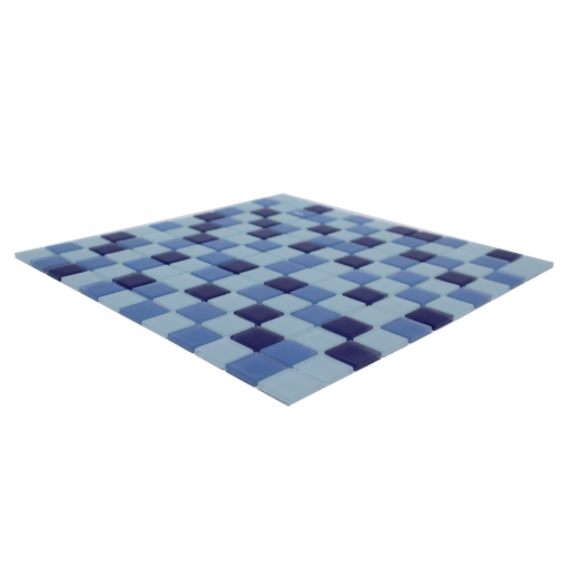 Pastilha de Vidro Antiderrapante - Mescla Azul Índigo