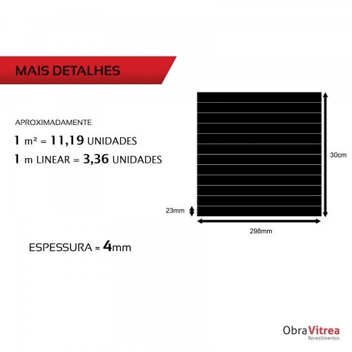 Filete de Vidro Cristal - Vermelho