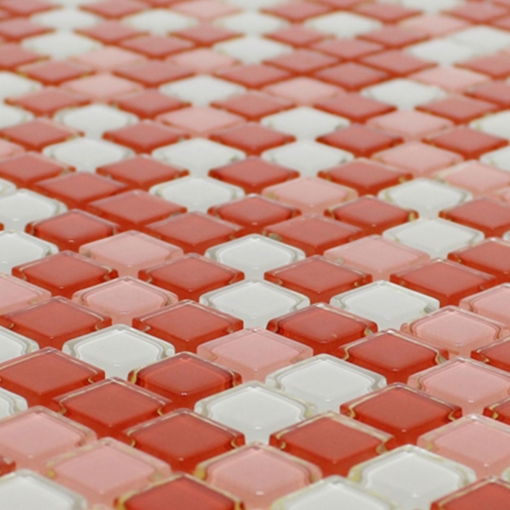 Pastilha de Vidro Cristal - Mescla Vermelho