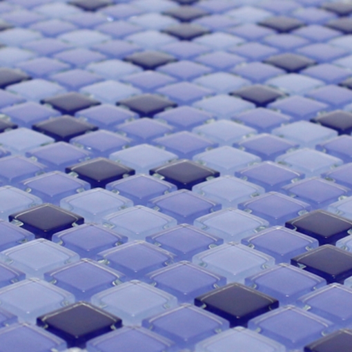 Pastilha de Vidro Cristal - Mescla Azul Celeste