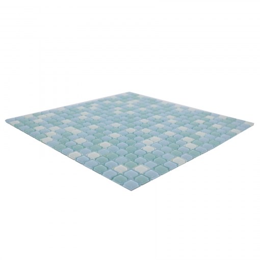Pastilha de Vidro Cristal - Mescla Azul Claro