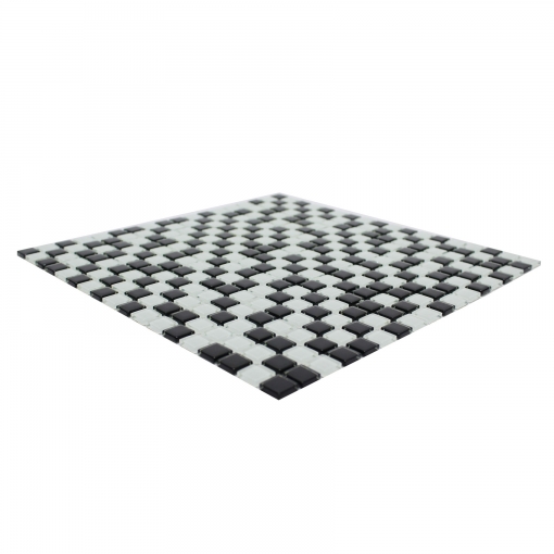 Pastilha de Vidro Cristal - Mescla Branco & Preto