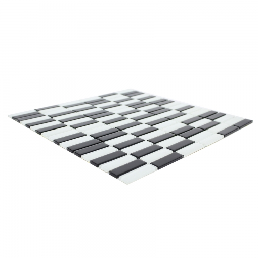 Pastilha de Vidro Cristal - Mescla Branco & Preto