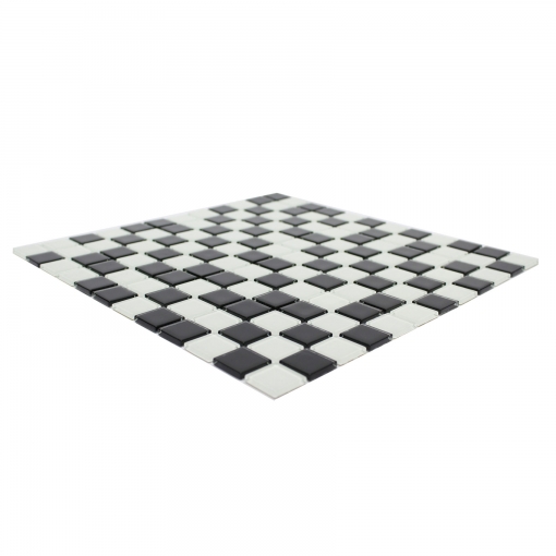 Pastilha de Vidro Cristal - Mescla Branco & Preto 