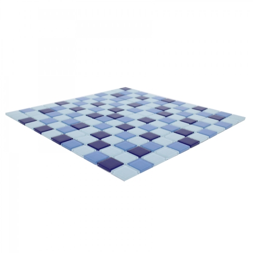 Pastilha de Vidro Cristal - Mescla Azul Índigo