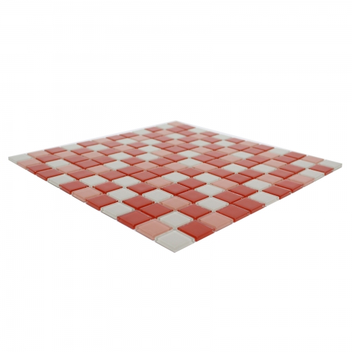 Pastilha de Vidro Cristal - Mescla Vermelho 
