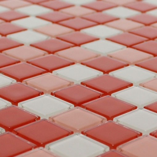 Pastilha de Vidro Cristal - Mescla Vermelho 