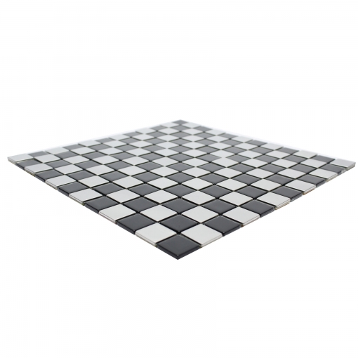 Pastilha de Metal MIX Vidro - Mescla Preto & Inox Polido