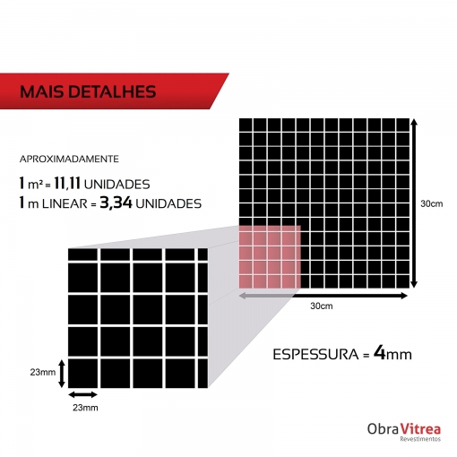 Pastilha de Vidro MATE - Branco Gelo