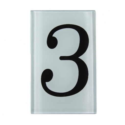 Numeral de Vidro - Três