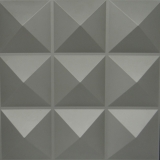 TRENDBOARD - Revestimento 3D PVC - Pirâmides Prateado Acetinado 