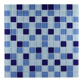 Pastilha de Vidro Antiderrapante - Mescla Azul Índigo